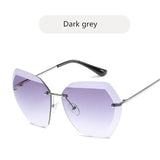 Rimless Diamond Sunglasses