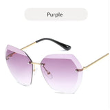 Rimless Diamond Sunglasses
