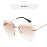 Rimless Diamond Sunglasses