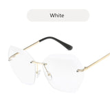Rimless Diamond Sunglasses