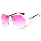 Oversized Rimless Sunglasses