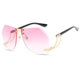 Oversized Rimless Sunglasses
