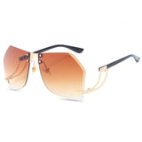 Oversized Rimless Sunglasses