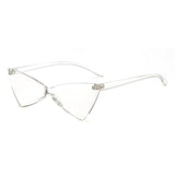 Rimless Cat Eye Sunglasses